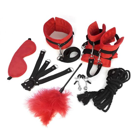 Набір БДСМ Art of Sex - Soft Touch BDSM Set, 9 предметів, Червоний | Зображення 3