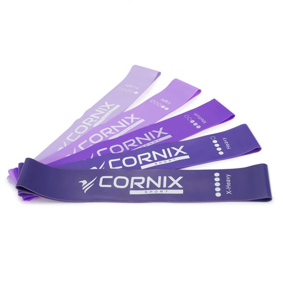 Резинки для фітнесу Cornix Mini Power Band набір 5 шт 1-20 кг XR-0253 | Зображення 3