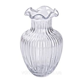 Скляна ваза, декоративна, 21,5 см HP-1700