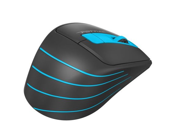 Миша бездротова A4Tech Fstyler FG30S (Blue), безшумна, USB, колір чорний+блакитний | Зображення 6
