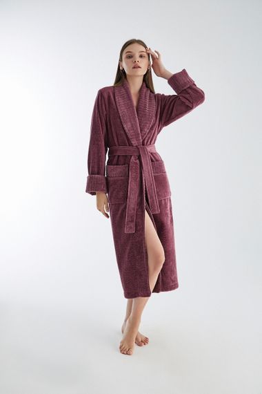Жіночий халат Nusa 4195, малиновий, 2XL | Зображення 1