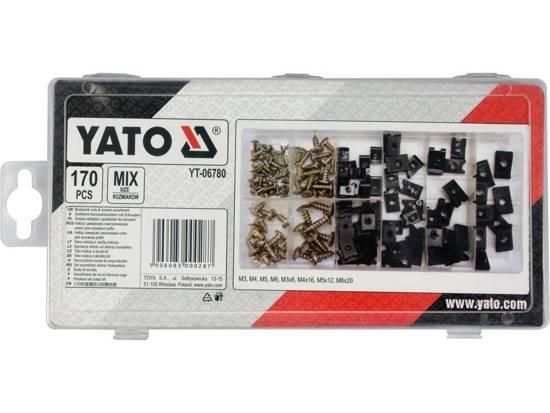 Набор шурупы самонарезные клипсы металл винты 170шт YATO YT-06780 | Зображення 4