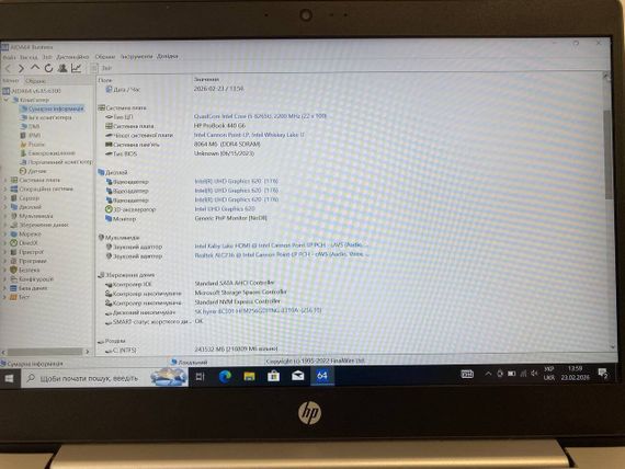Ультрабук HP ProBook 440 G6 / 14" (1920x1080) IPS / Intel Core i5-8265U (4 (8) ядра по 1.6 - 3.9 GHz) / 8 GB DDR4 / 256 GB SSD / Intel UHD Graphics 620 / WebCam / HDMI б/у | Зображення 8