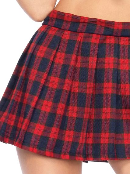 Класичний сексуальний костюм школярки Leg Avenue Classic School Girl Червоно-білий S/M | Зображення 4