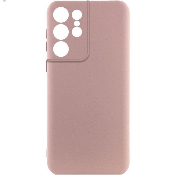 Чехол Silicone Cover Ummi Lakshmi Full Camera (AA) для Samsung Galaxy S22 Ultra Розовый / Pink Sand