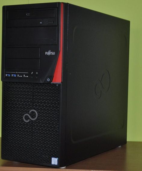 Комп'ютер Fujitsu Esprimo P956 E94 Tower / Intel Core i5-6500 (4 ядра по 3.2 - 3.6 GHz) / 8 GB DDR4 / 120 GB SSD + 500 GB HDD / Intel HD Graphics 530 / DVD-ROM / Windows 11 Pro б/в + Подарунок Бездротова мишка + кабель живлення | Зображення 1