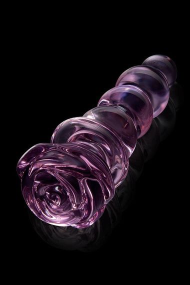 Фалоімітатор ялинка зі скла Dream Toys Glaze Glass у формі бутона троянди sexstyle | Зображення 5