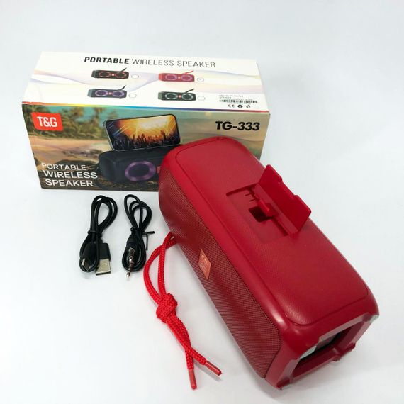 Портативна колонка TG333 2x5W з RGB підсвічуванням. SP-259 Колір: червоний | Зображення 2