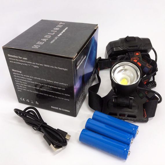 Ліхтар налобний X-Balong XQ-219-HP50 акумуляторний LED zoom з функцією Power Bank 3 VH-125 режими роботи | Зображення 8