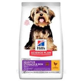 Сухой корм для собак малых пород Hill's Sensitive Stomach & Skin Small & Mini Chicken с курицей 1.5 кг 604247