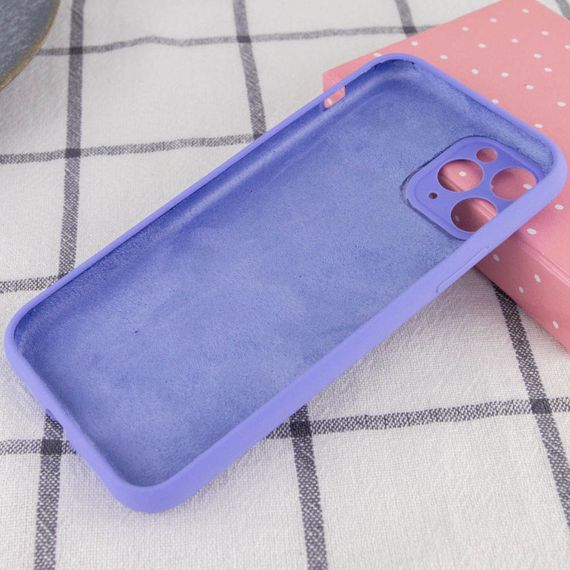 Чохол Silicone Case Full Camera Protective (AA) NO LOGO для Apple iPhone 12 Pro Max (6.7") Бузковий / Dasheen | Зображення 1