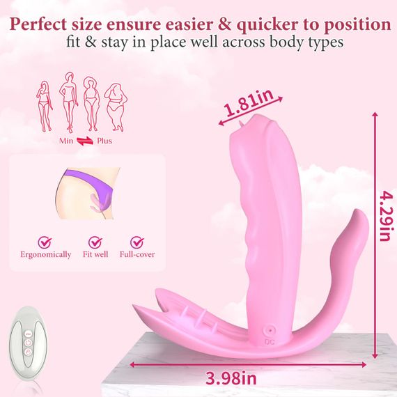 Силиконовый вибратор Silicone Panty vibration modes Heating + APP Sex Aura | Зображення 9