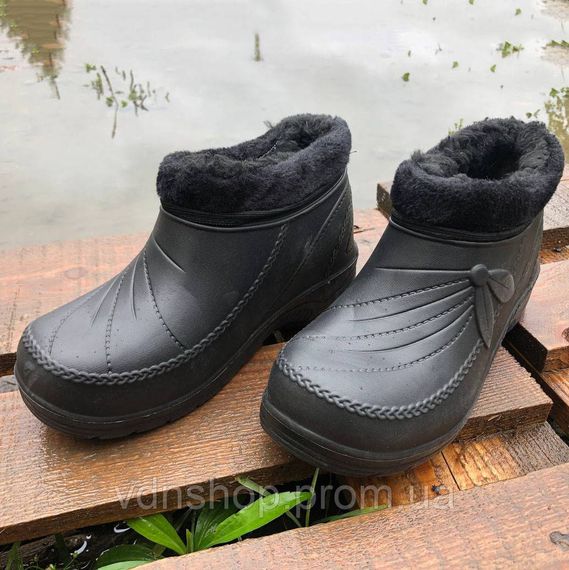 Калоші жіночі на хутрі хакі, Жіночі дутики водонепроникні дутики з хутром IV-37 | Зображення 9