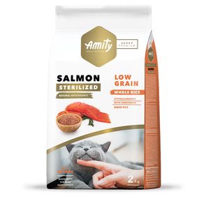 Сухий корм для стерилізованих котів з лососем Amity Super Premium Cat Sterilized Salmon, 2 кг