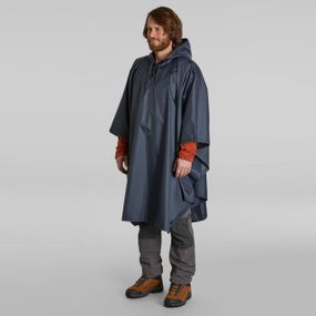 Дощовик-пончо Trek 100 для трекінгу синій - L/XL