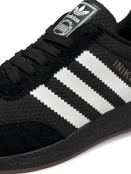 Зимние женские кроссовки Iniki  Fleece Termo All Black White Stripes Gum , Вьетнам 37 23.5 см | Зображення 6