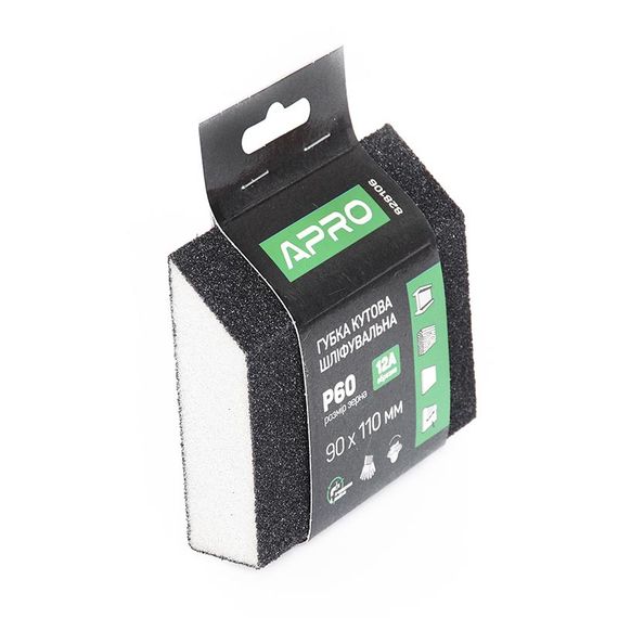 Губка шліфувальна APRO чотиристороння кутова P60 8281061