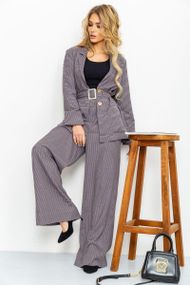 Костюм женский классический в клетку  цвет серо-коричневый 115R0449-2