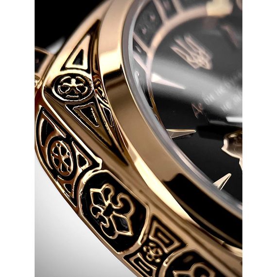 Жіночий годинник Awarder 021-3D Де би не була Gold-Black-Black Leather | Зображення 7