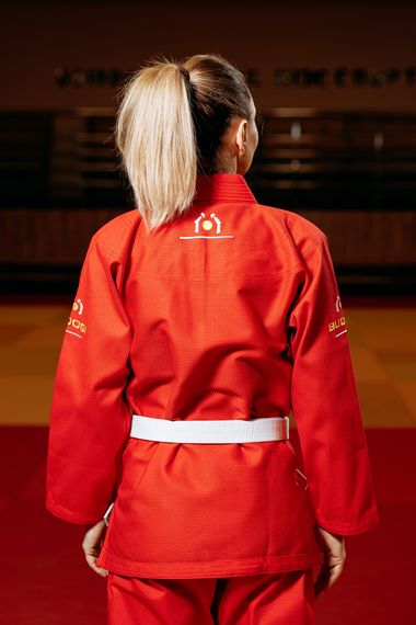 Червоне кімоно для дівчат/жінок, джиу-джитсу, TM BUDOGI, зріст 170 см, щільність 450 гр/м.кв. | Зображення 4