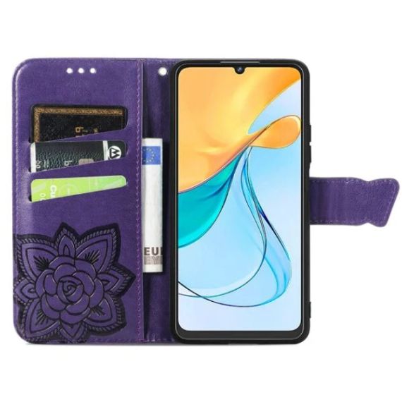 Чохол для телефона Motorola Moto G71 5G, шкіряний гаманець зі штучної шкіри з тисненням метелика, відкидний до | Зображення 1