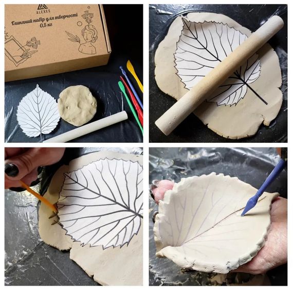 Детский глиняный набор для творчества GL-001 природная глина 0.5 кг | Зображення 4