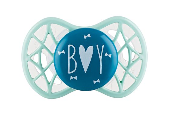 Пустышка симметрическая Nuvita NV7065 Air55 Cool 0m+ &quot;BOY&quot; зеленая (NV7065NG)