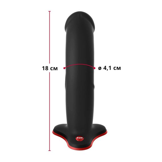 Фалоімітатор Fun Factory THE BOSS STUB, чорний, реалістична текстура, довжина 17,9 см, діаметр 4,1см Sex Aura | Зображення 2