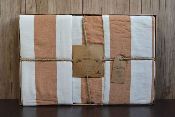 Постільна білизна Limasso Stonewashed Ligne Epaisse 200 х 220 см Mustard | Зображення 2