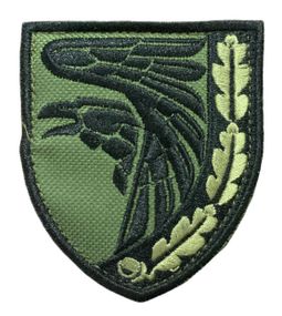 Шеврон щиток Tactic4Profi вышивка "93 ОМБр Холодний Яр, сокіл, без напису", хаки фон  (8*7)