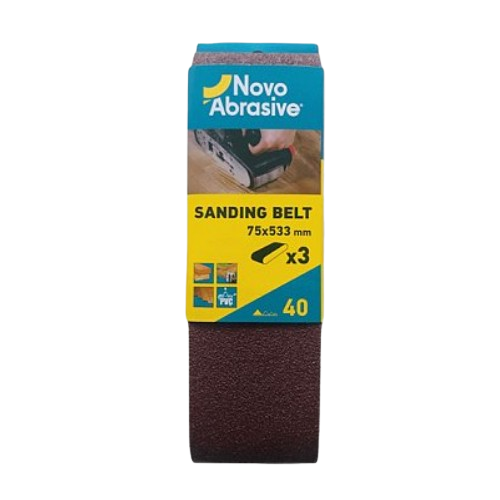 Стрічка шліфувальна 75*533мм P40 3 шт/уп NovoAbrasive | Зображення 2