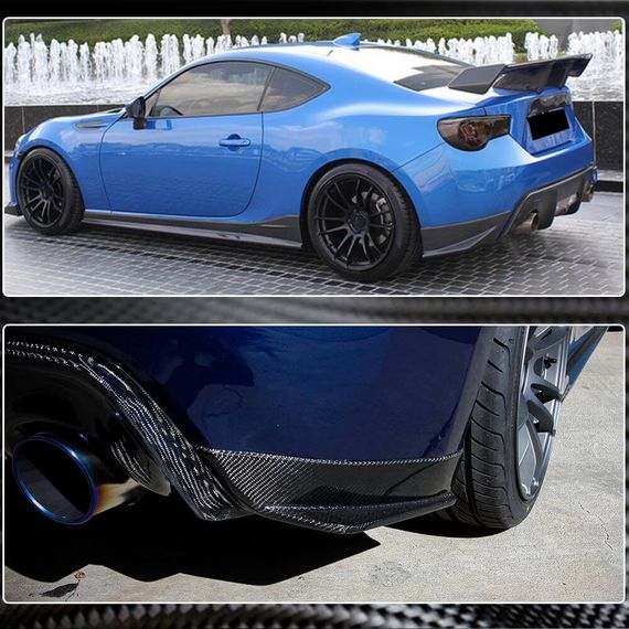 Накладки на задній бампер V2 (Карбон) для Subaru BRZ 2012-2021 рр | Зображення 3