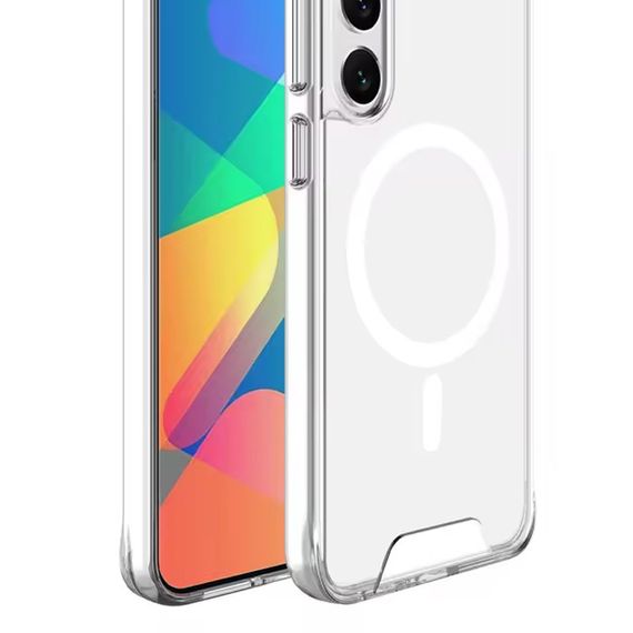 Чохол TPU Space Case with MagSafe для Samsung Galaxy S24 FE Прозорий | Зображення 1