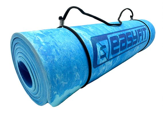 Коврик для йоги та фітнесу EasyFit PER Premium Mat 8 мм синій + Чехол (EF-1930s-1-BL) | Зображення 1
