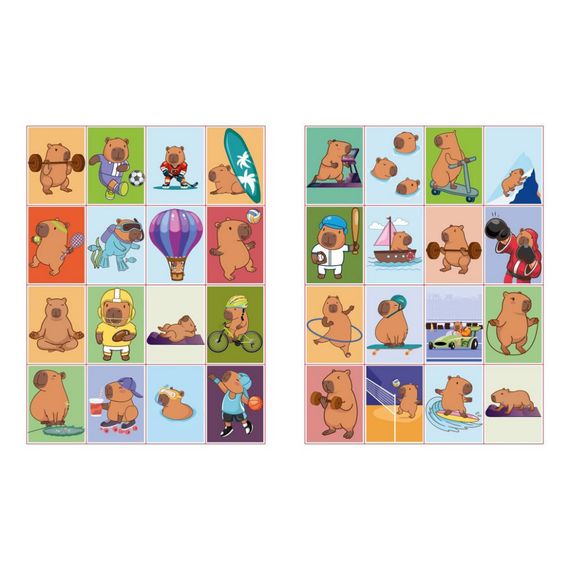 Детская раскраска со стикерами "Капибара и спорт" CB23, 16 страниц | Зображення 2