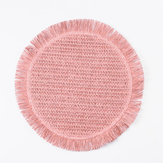 Серветка сервірувальна на стіл кругла Ø38 (см) під тарілки Рожева HP-35-7P