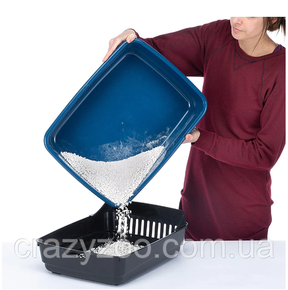 Туалет для котів Ferplast Ariel 10 Plus із системою просіювання синій 47x36x15.5см 72041699 | Зображення 3