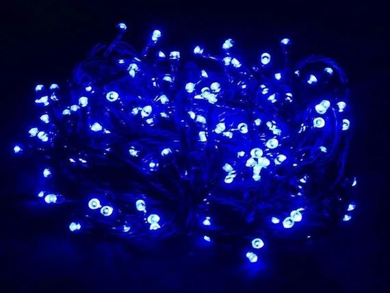 Гірлянда діод 100LED (RD-9028) Синій (чорний дріт)