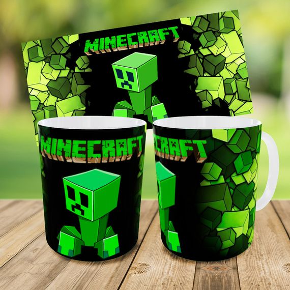 Набір дитячий Майнкрафт Кріпер «Minecraft» рюкзак 36х27см сумка-бананка, кружка з принтом для хлопчика (01661) | Зображення 8