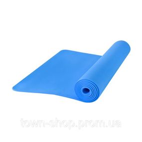 Коврик для йоги и фитнеса YM0106, 61 х 173 см Синий