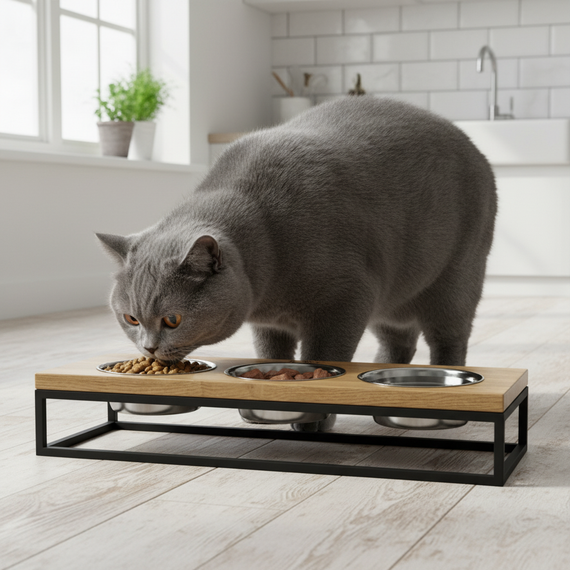 Миски на подставке для котов и маленьких собак Hollky Base Bar (3 × 0,45 л) Bar-54187-BLNT | Зображення 8