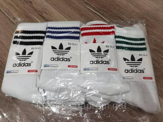 Шкарпетки зимні Adidas 6 пар в наборі, Комплект зимніх шкарпеток Адідас - 6 пар, 36-41 | Зображення 1