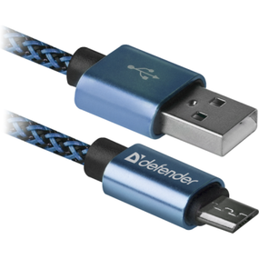 Дата кабель USB 2.0 AM to Micro 5P 1.0m USB08-03T blue Defender (87805) (87805)