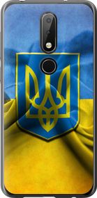 Чехол на Nokia 6.1 Plus Флаг и герб Украины 1 "375u-1539-17620"