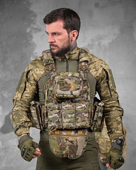 Плитоноска Artex с напашником системой быстрого сброса и 7 подсумками НП4876 | Зображення 1