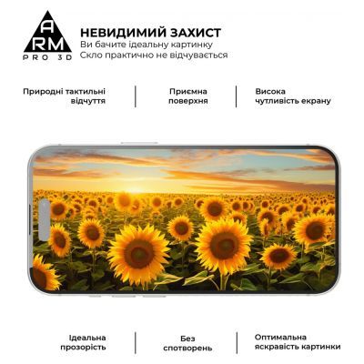 Стекло защитное Armorstandart Pro 3D Apple iPhone 15 Pro Black (ARM68219) | Зображення 4