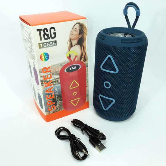 Bluetooth колонка портативна TG656 FM-радіо. RL-299 Колір: синій | Зображення 3
