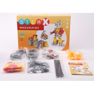 Конструктор Stem с болтами Build&amp;Play 6 в 1 на 196 деталей (3858894673285) | Зображення 8