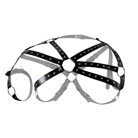 Чоловіча портупея Art of Sex - Ares, натуральна шкіра, колір Чорний, розмір L-2XL sexstyle | Зображення 5