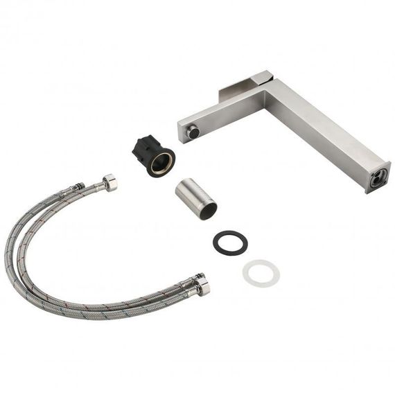 Смеситель для раковины высокий Lidz Helix 001FH (k35) LDHEL001FHNKS49179 Nickel | Зображення 5